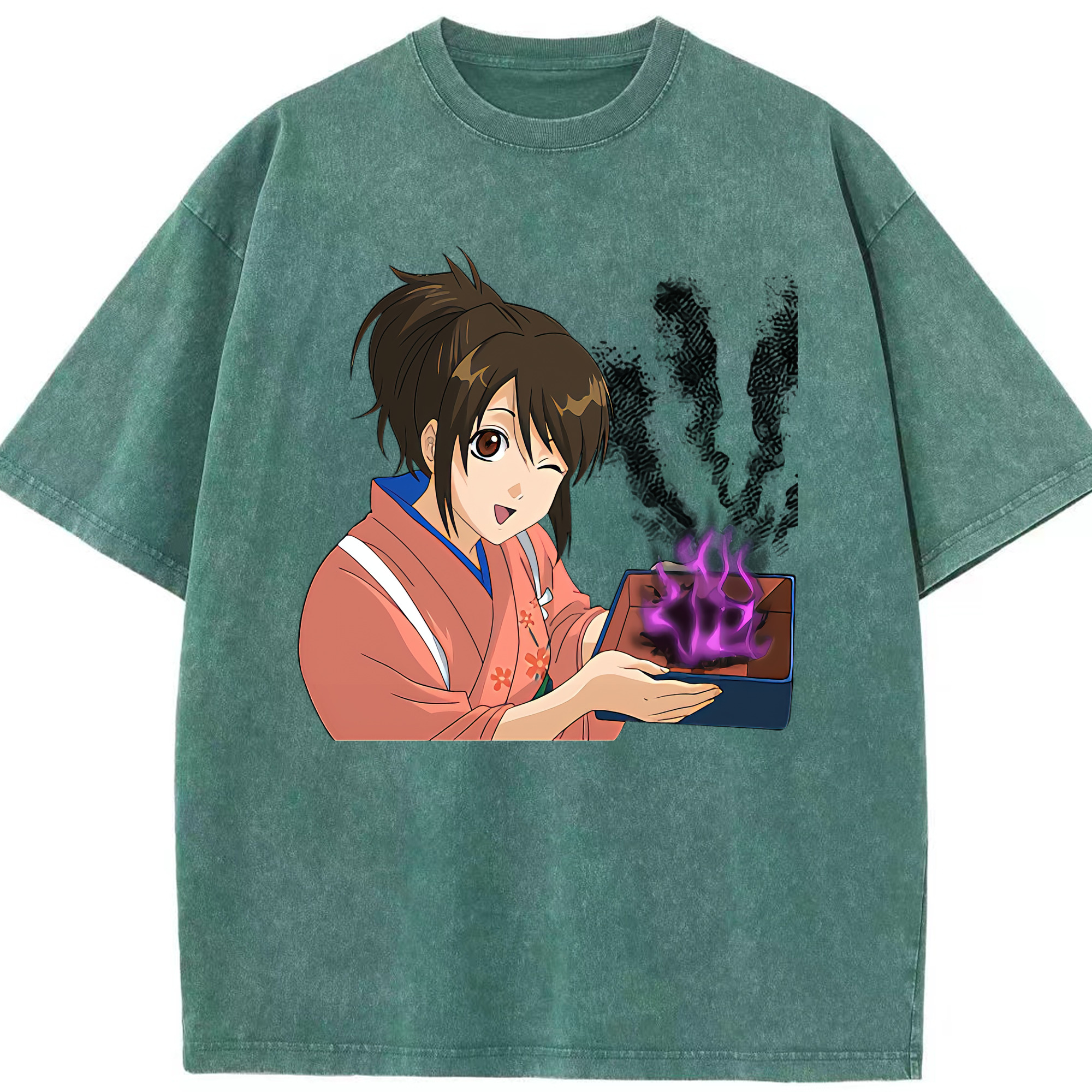 （画像用） ぎんたま 坂田銀時（さかたぎんとき） 神楽 志村新八（しむら しんぱち） GINTAMA Sakata Gintoki Kagura Shimura Shinpachi 綿100% ヴィンテージ風 半袖Tシャツ（フロントプリント）